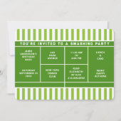 テニスパーティー招待状 招待状 (正面)