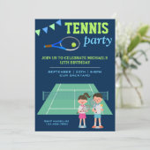 テニスパーティー キッズ スポーツ 誕生日 招待状 (スタンド正面)