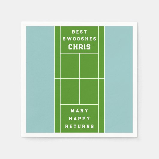 テニスパーティー スタンダードカクテルナプキン (正面)