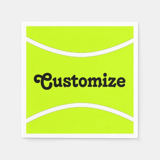 テニスパーティー/バンケットカスタム文字カクテルナプキンス スタンダードカクテルナプキン (正面)
