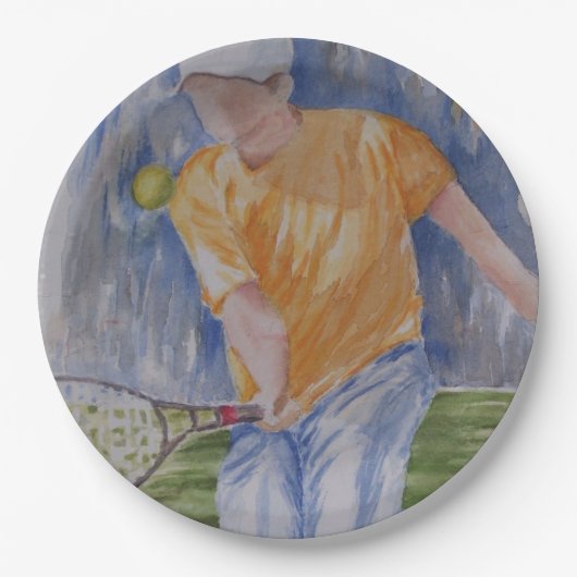 テニスパーティー ペーパープレート (正面)