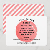 テニスパーティ 招待状 (正面/裏面)