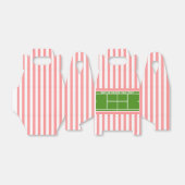 テニスピンクストライプのペアボックス フェイバーボックス (折り畳みなし)