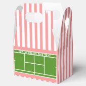 テニスピンクストライプのペアボックス フェイバーボックス (オープン)