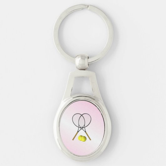 テニスピンクスポーツ キーホルダー (正面)