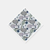 テニスファンのためのスポーツパターン。 スタンダードカクテルナプキン (角)