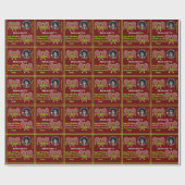 テニスフォトネーム年齢誕生日 ラッピングペーパー (フラット)