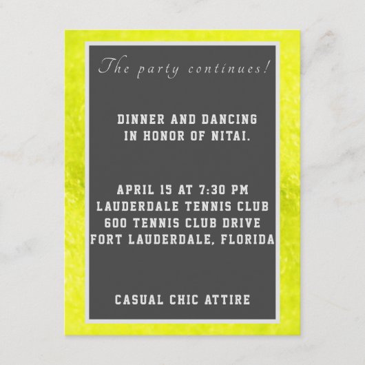 テニスフジーエンクロージャカード エンクロージャーカード (正面)