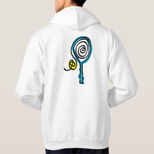 テニスフード付付クールデザイン パーカ (裏面)