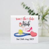 テニスブライド分隊パーティーバチェロレッテ 招待状 (スタンド正面)