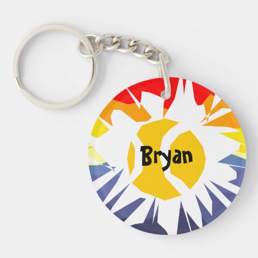 テニスブレイクスルー窓カスタムスポーツ キーホルダー (正面)