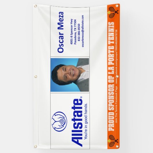 テニスブースタークラブビジネスバパーソナライズされたナー 横断幕 (縦)