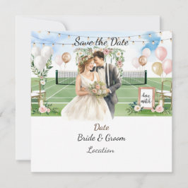 テニスプレイヤーの結婚式のお知らせ セーブザデート
