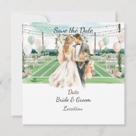 テニスプレイヤーの結婚式のお知らせ セーブザデート