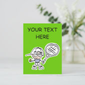 テニスプレゼントと特別なテニス選手のためのカード ポストカード (スタンド正面)