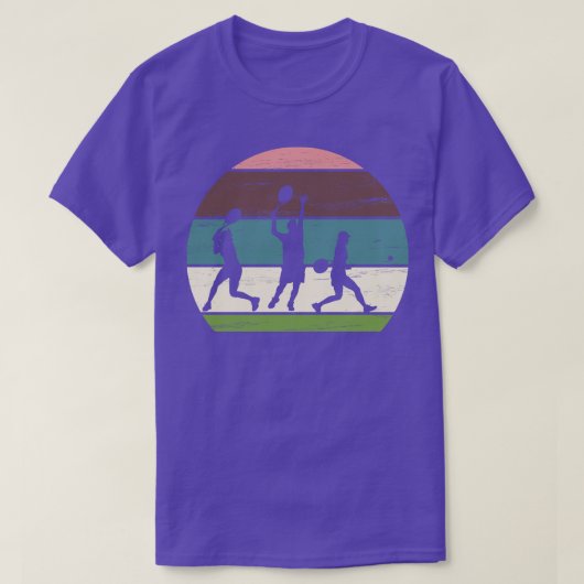 テニスプレーダースポーツレトロ Tシャツ (デザイン正面)