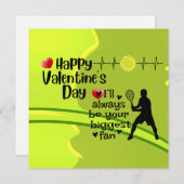 テニスプレーヤーに恋して バレンタインデーおめでとう シーズンカード (正面/裏面)