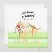 テニスプレーヤーのためのハッピーバースデー (正面/裏面)