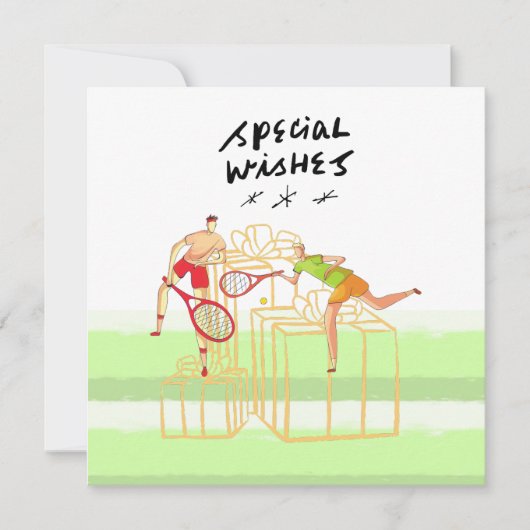 テニスプレーヤーのためのハッピーバースデー (正面)