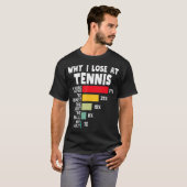 テニスプレーヤーの冗談 テニス スポーツ Tシャツ (正面フル)