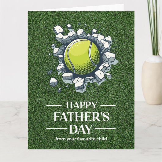 テニスプレーヤーの父の日 カード (正面)