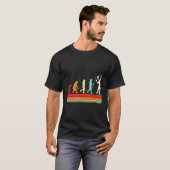 テニスプレーヤーの進化カラーS Tシャツ (正面フル)