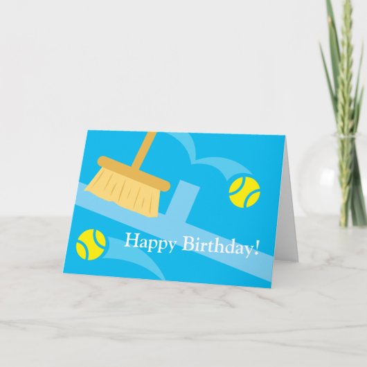 テニスプレーヤーへの誕生日カード カード (正面)