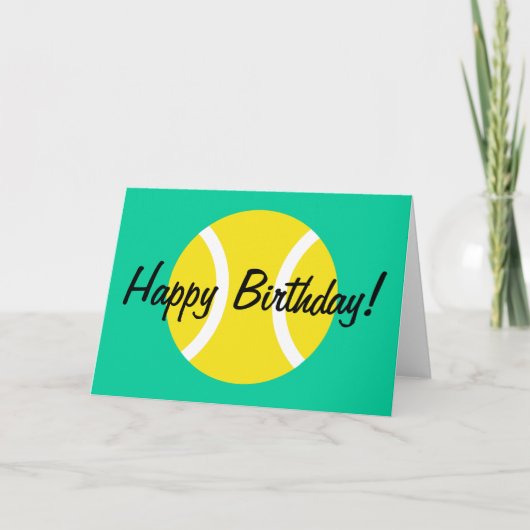テニスプレーヤーへの誕生日カード カード (正面)