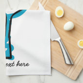 テニスプレーヤーやコーチ用のかわいいキッチンタオル キッチンタオル (四つ折り)