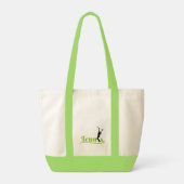 テニスプレーヤーガールテニスガール誕生日 トートバッグ (裏面)