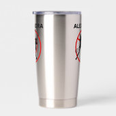 テニスプレーヤーガールテニスガール誕生日 保温保冷タンブラー (右面)