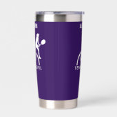 テニスプレーヤーガールテニスガール誕生日 保温保冷タンブラー (左面)