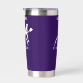 テニスプレーヤーガールテニスガール誕生日 保温保冷タンブラー (右面)