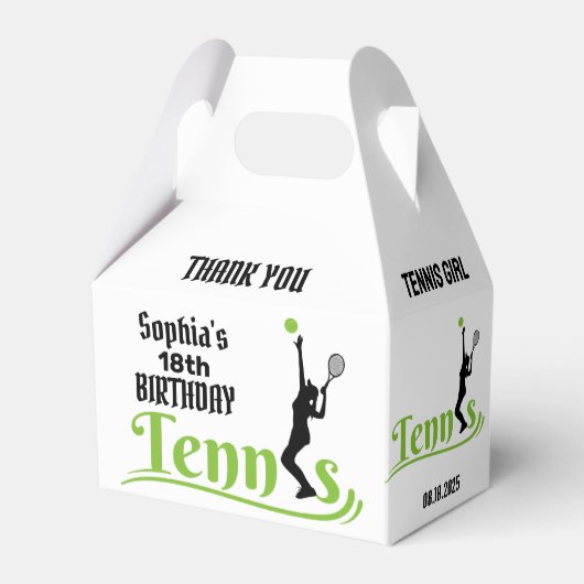 テニスプレーヤーガール誕生日ガールビーフボックス フェイバーボックス (正面サイド)