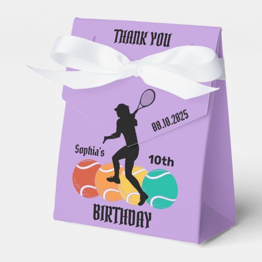 テニスプレーヤーガール誕生日ガールビーフボックス フェイバーボックス (正面サイド)