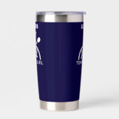 テニスプレーヤーガール，テニスガール誕生日島化 保温保冷タンブラー (左面)