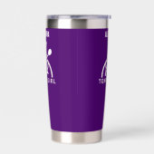 テニスプレーヤーガール，テニスガール誕生日島化 保温保冷タンブラー (左面)