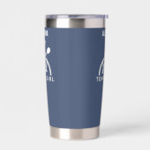 テニスプレーヤーガール，テニスガール誕生日島化 保温保冷タンブラー (左面)