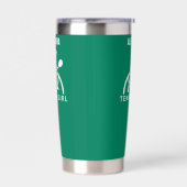 テニスプレーヤーガール，テニスガール誕生日島化 保温保冷タンブラー (左面)