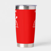 テニスプレーヤーガール，テニスガール誕生日島化 保温保冷タンブラー (左面)