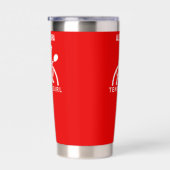 テニスプレーヤーガール，テニスガール誕生日島化 保温保冷タンブラー (右面)