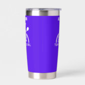 テニスプレーヤーガール，テニスガール誕生日島化 保温保冷タンブラー (左面)