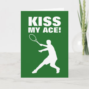テニスプレーヤーコーチのためのKISS MY ACEグリーティングカード カード