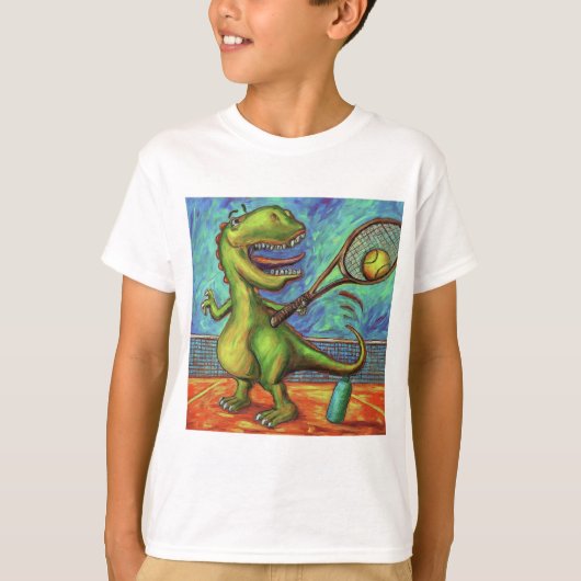 テニスプレーヤーダイノ Tシャツ (正面)