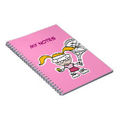 テニスプレーヤーノートブック（カバーがersonalizable） ノートブック (右側)