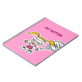 テニスプレーヤーノートブック（カバーがersonalizable） ノートブック (左側)