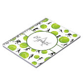 テニスプレーヤーパーソナライズされたコーチ名の追加 ノートブック (左側)