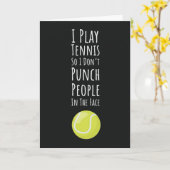 テニスプレーヤー友達への面白いスポーツカードアスリート カード (黄色い花)