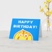 テニスプレーヤー向けの楽しい誕生日カード カード (黄色い花)