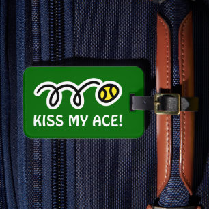 テニスプレーヤー向けの「Kiss my ace」トラベルラグタグ ラゲッジタグ